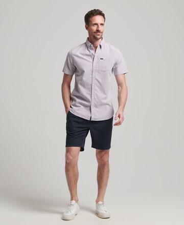 Superdry Regular Fit Hemd in Lila