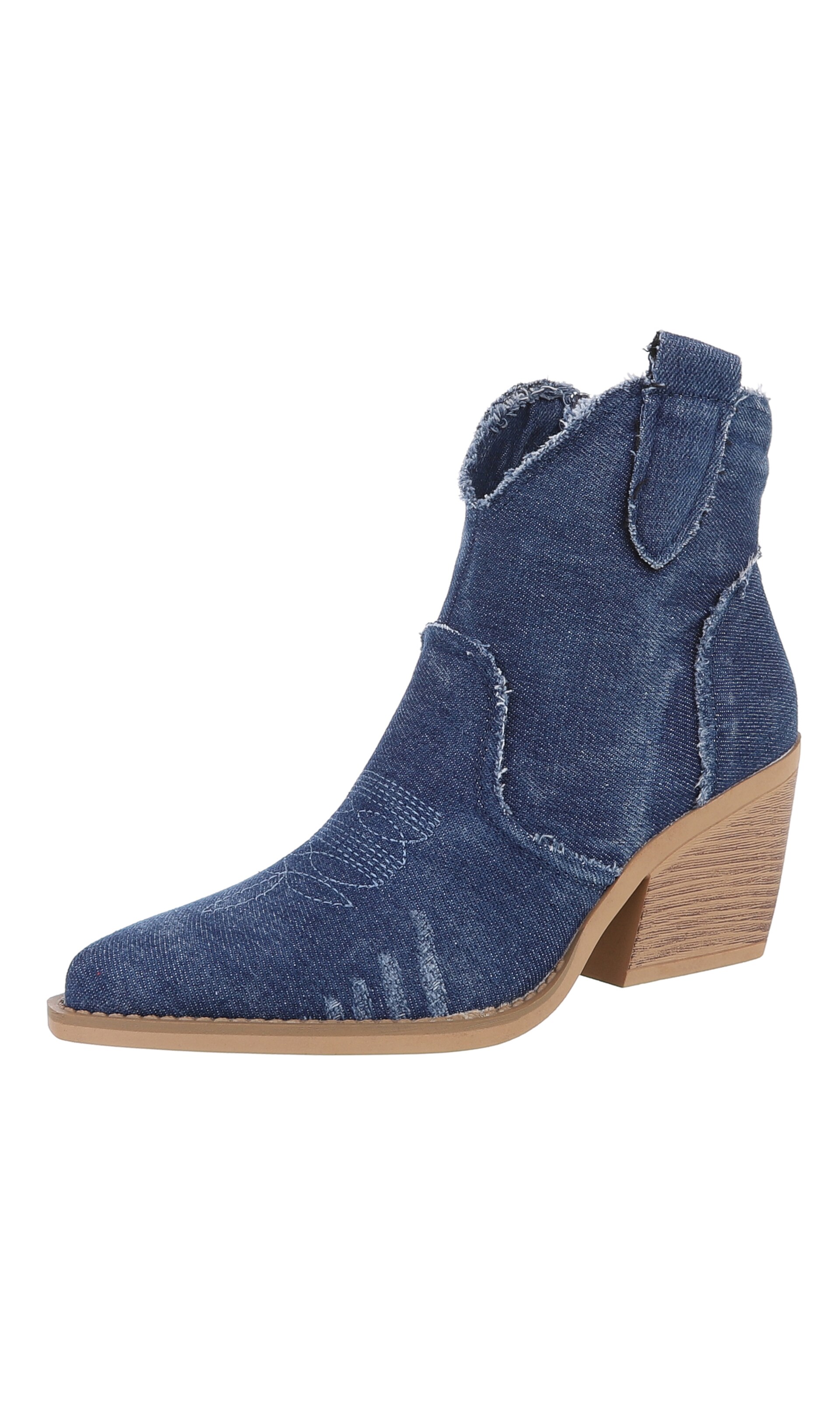 Ital-Design Stiefelette in Blau: Vorderseite
