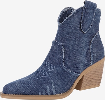 Ital-Design Stiefelette in Blau: Vorderseite