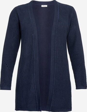 SHEEGO Knit Cardigan in Blue: front