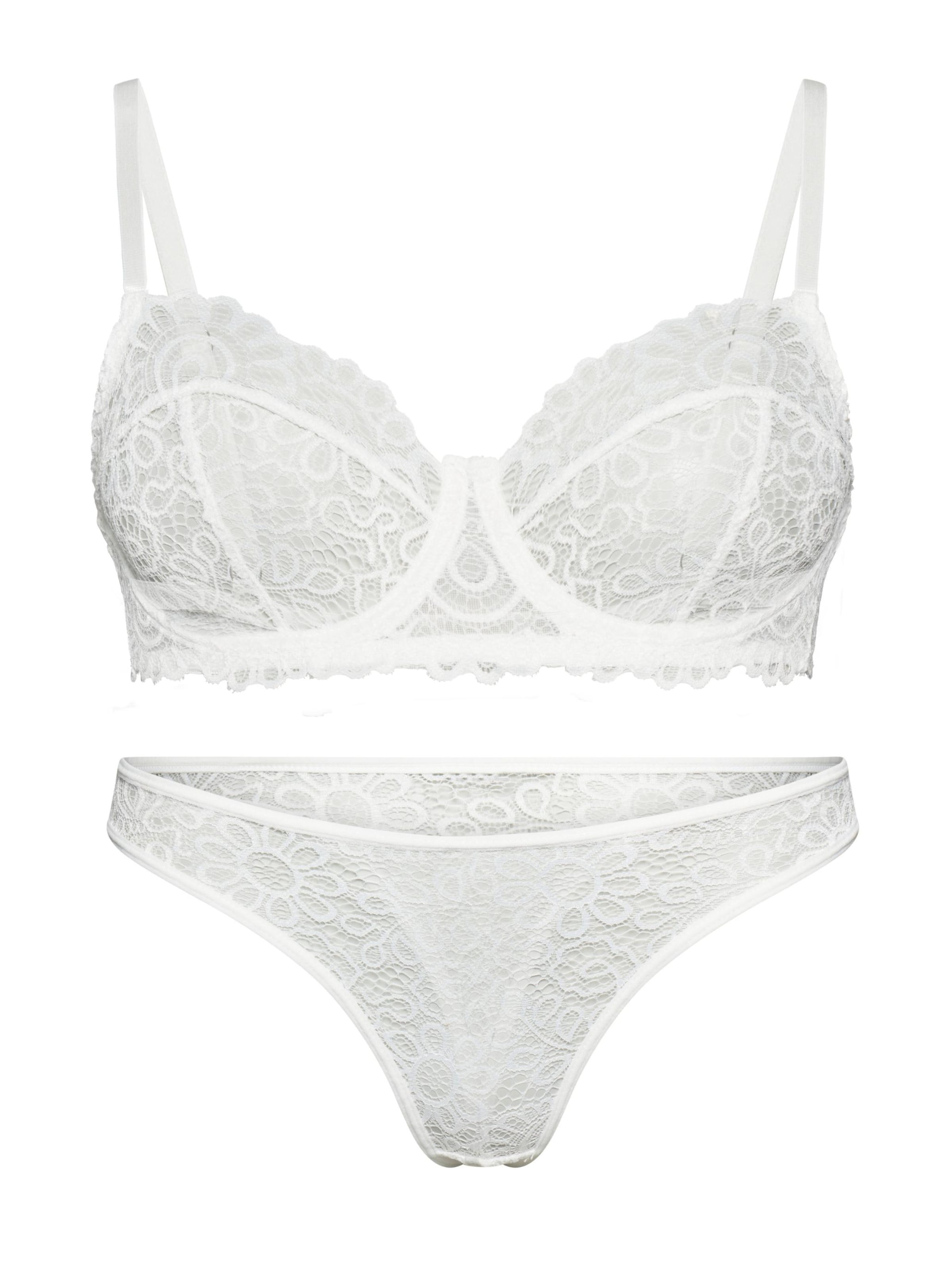 Orchibelle Balconette Wäsche-Sets 'Elena'‌‌‌‌‌‌‌ in Weiß: Vorderseite