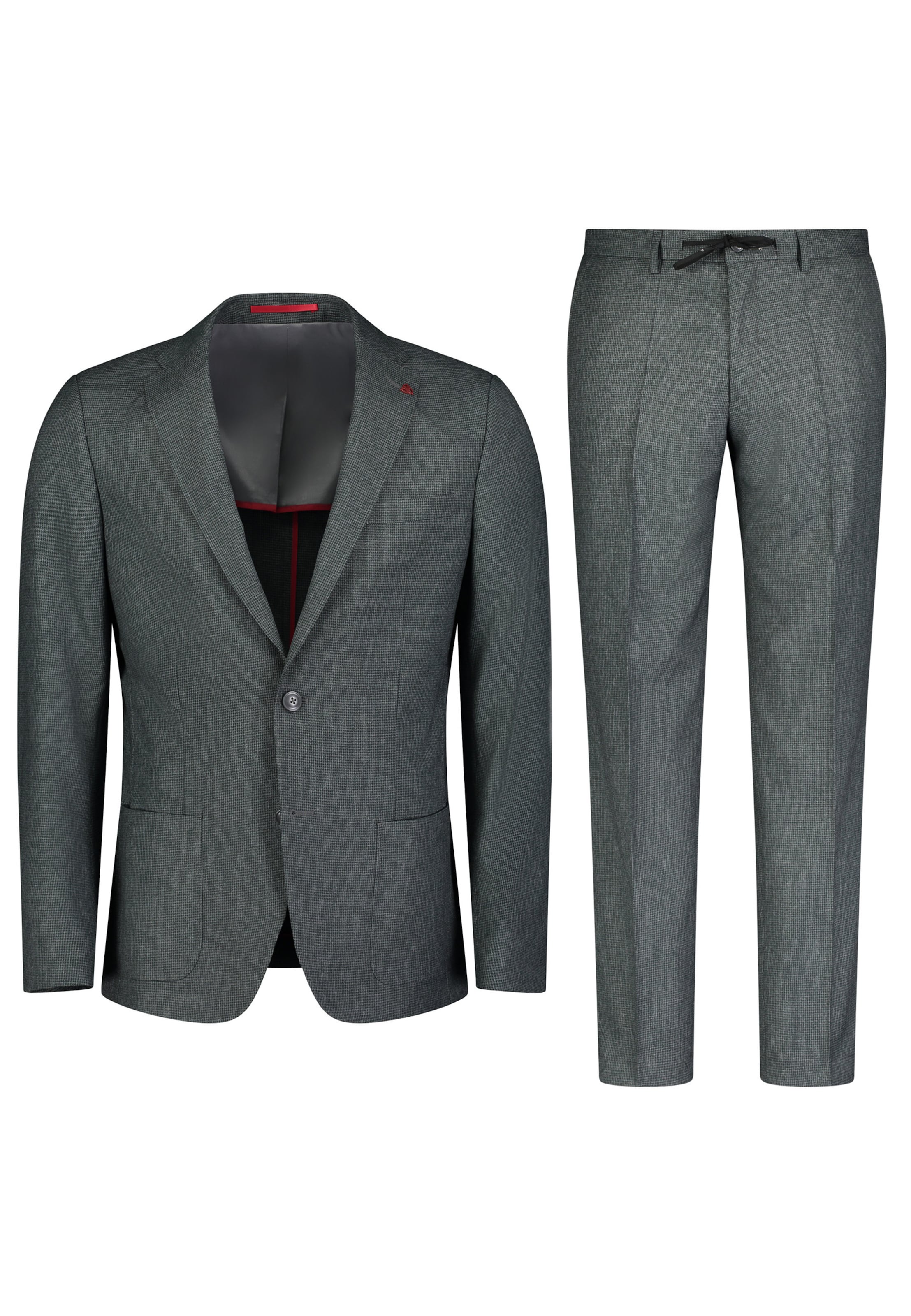 Coupe slim Costume ROY ROBSON en vert : devant