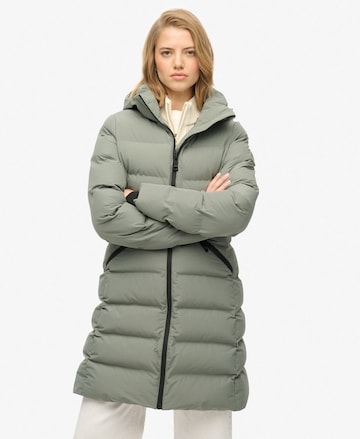 Superdry Wintermantel 'City Mid' in Groen: voorkant