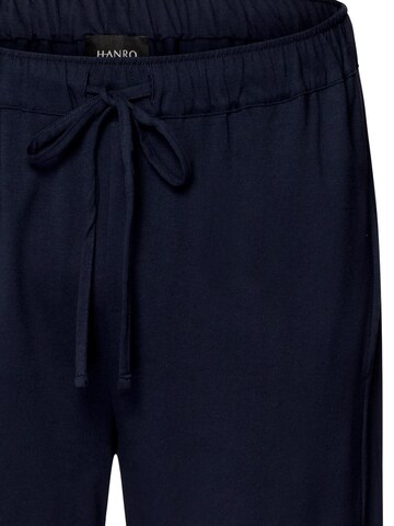 Hanro Pyjama kort 'Night & Day' in Blauw