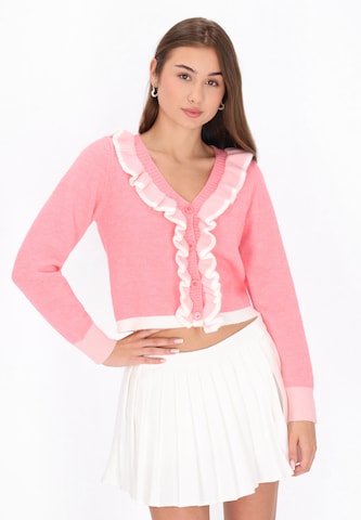 Cardigan 'Pop' MYMO en rose : devant
