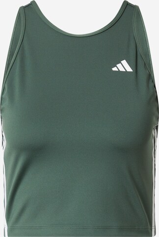 ADIDAS PERFORMANCE Sports top 'Aeroready 3-Stripes ' in Green: front