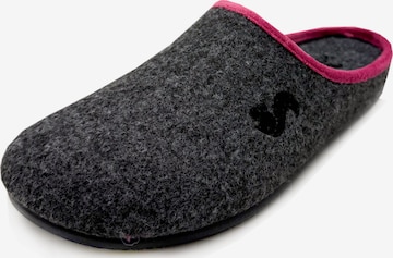 thies Pantolette 'thies 1856 ® PET Piping Slipper' in Grau: Vorderseite