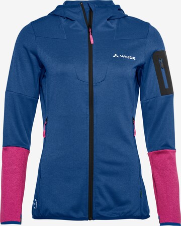 VAUDE Functionele fleece jas 'Monviso' in Blauw: voorkant