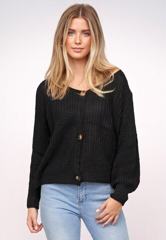 Cloud5ive Gebreid vest in Zwart: voorkant