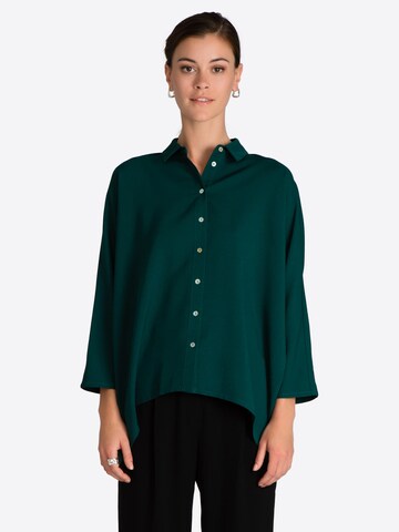 Camicia da donna 'Foucault' di Jascha Stockholm in verde: frontale