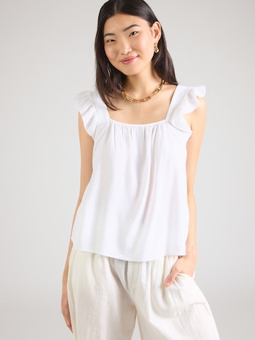 PIECES Top 'PCPia' in White: front