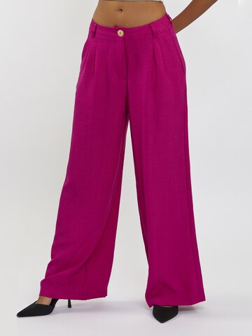 Wide Leg Pantalon FRESHLIONS en rose : devant