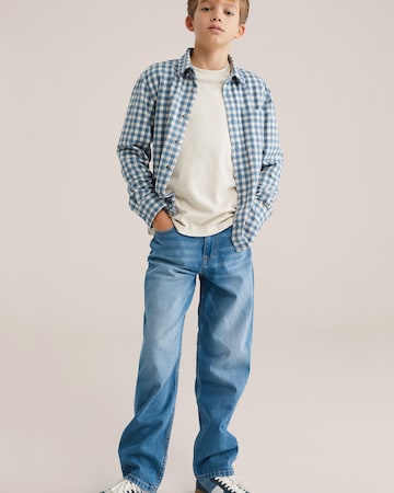 WE Fashion Klasický střih Košile – modrá