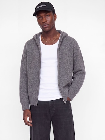 JACK & JONES Knit cardigan in Grey: front