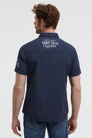CAMP DAVID Regular fit Button Up Shirt in Blue