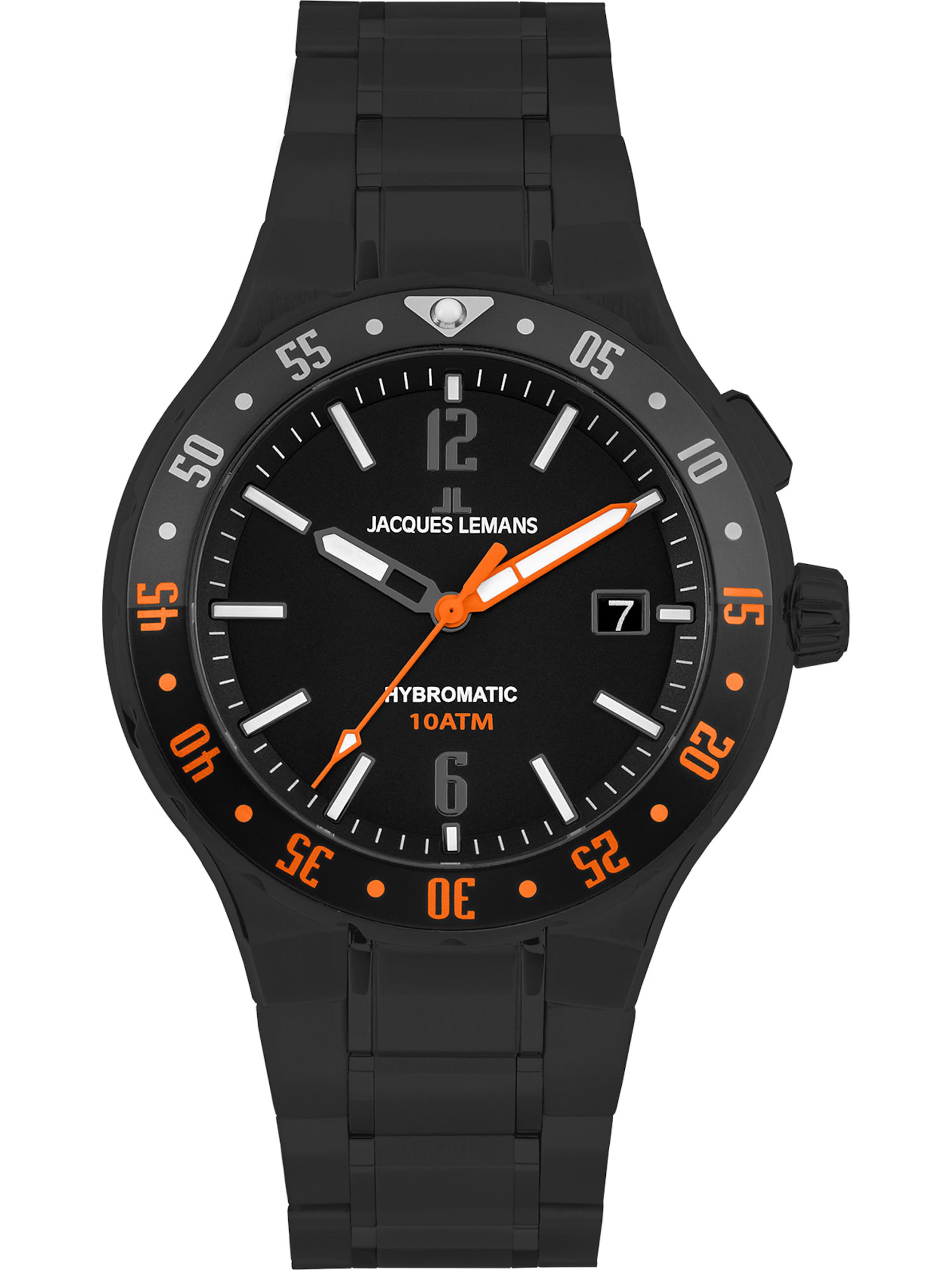 Jacques Lemans Analog Watch in Black: front