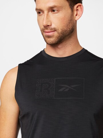 Reebok Λειτουργικό μπλουζάκι 'Workout Ready' σε μαύρο