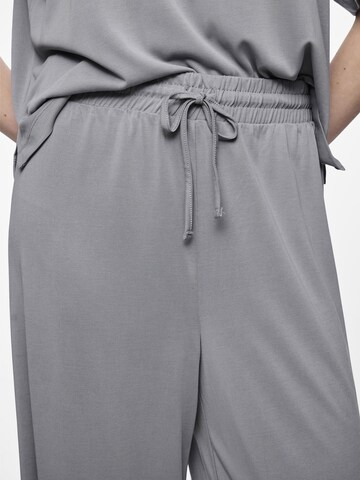 PIECES Wide Leg Hose 'PCAnora' in Grau
