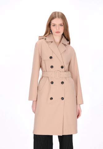 DreiMaster Klassik - Sobretudo meia-estação em bege: frente