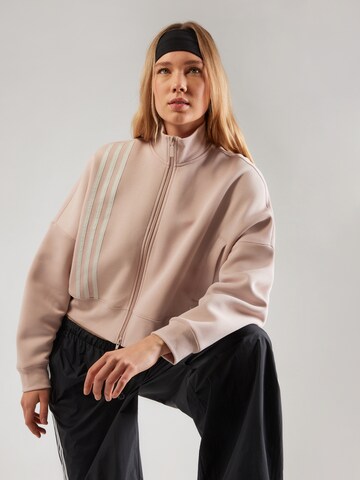 Veste de survêtement ADIDAS ORIGINALS en marron : devant