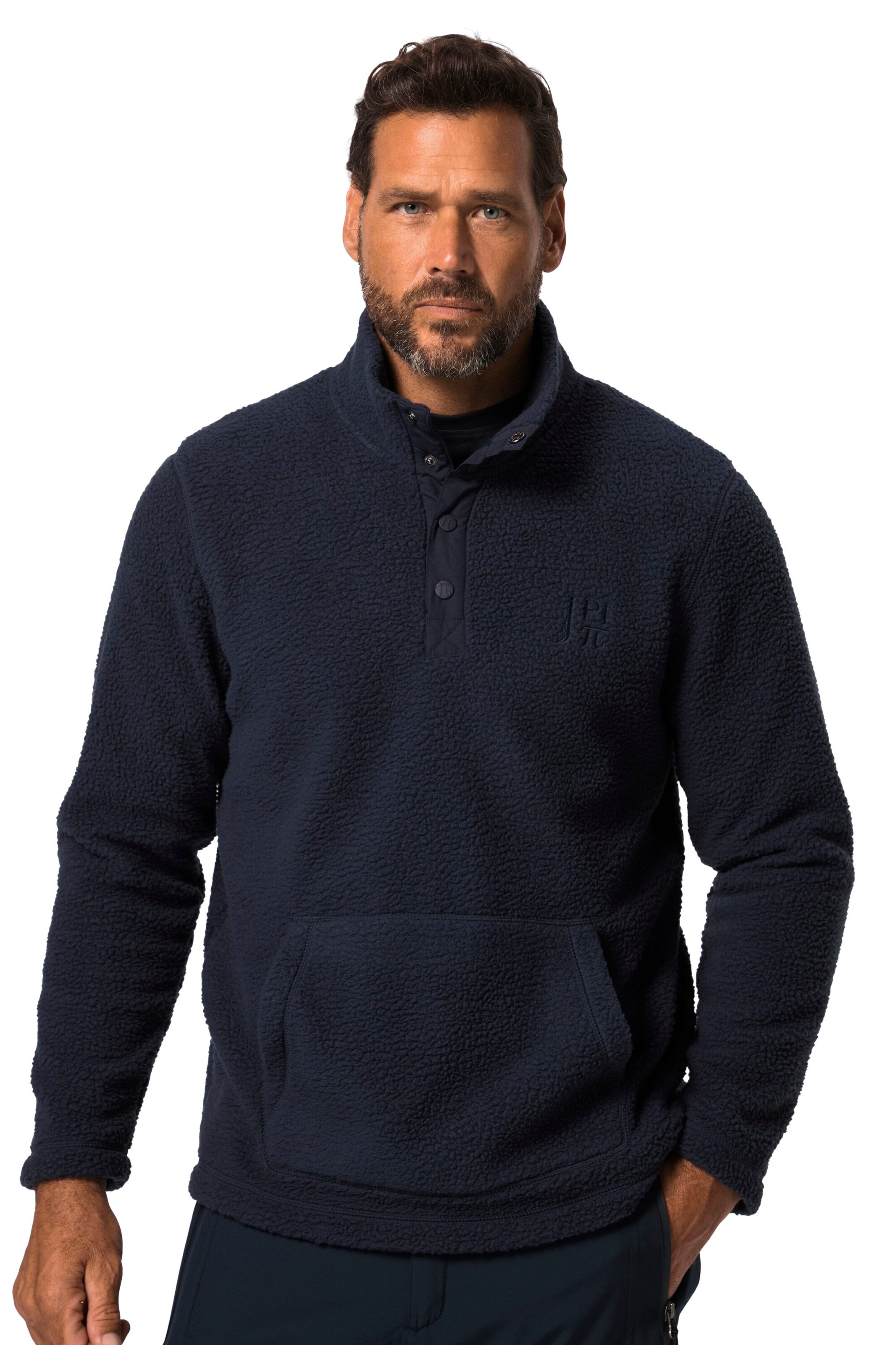 JAY-PI Fleece jas in Blauw: voorkant