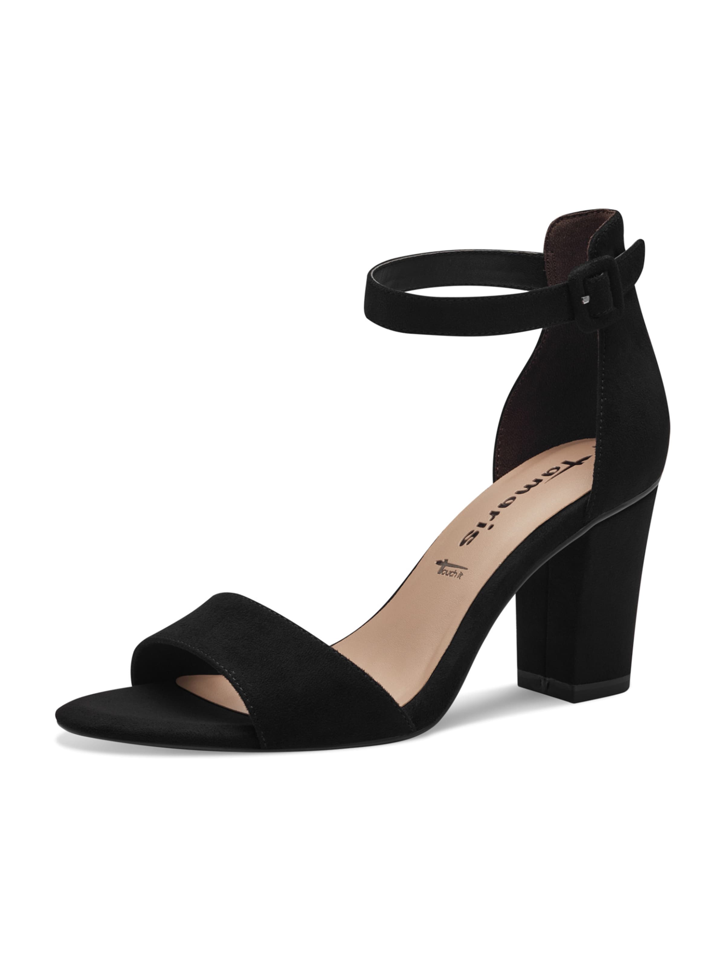Tamaris - Sandalias en negro: frente