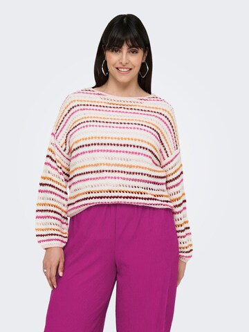 ONLY Carmakoma Pullover i hvid: forside