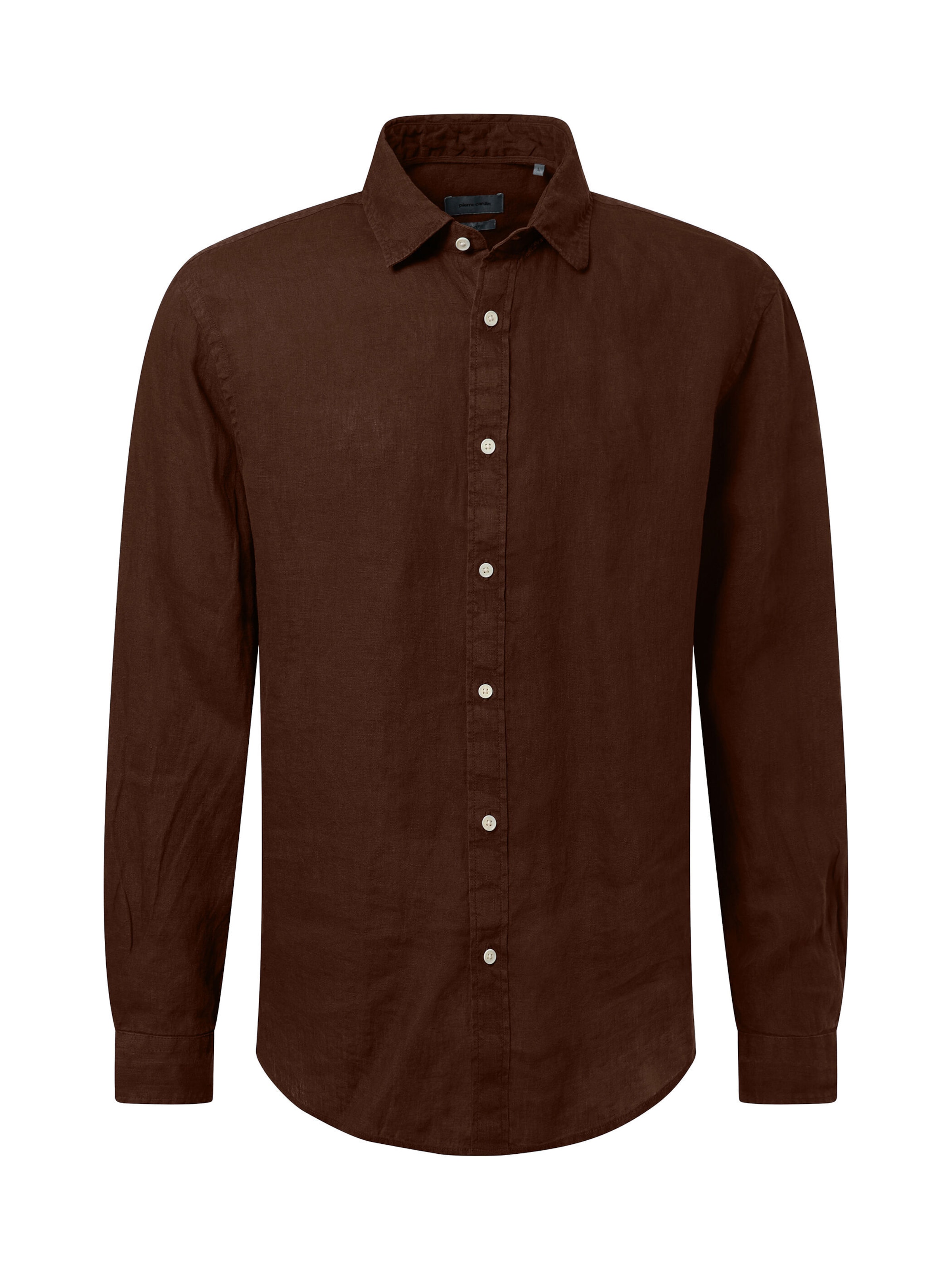 Coupe regular Chemise PIERRE CARDIN en marron : devant