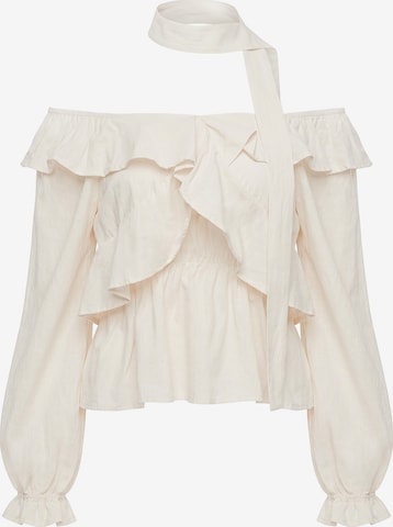 faina - Blusa en beige: frente