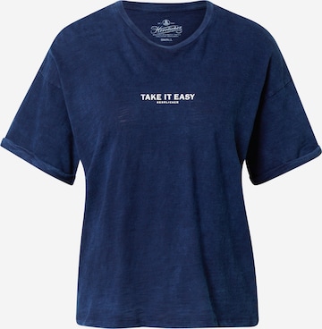 Herrlicher Shirt 'Stina' in Blue: front