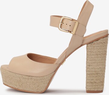 Kazar Sandal in Beige: front