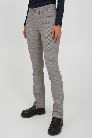 Fransa Slim fit Pants 'FRCATERN' in Brown: front