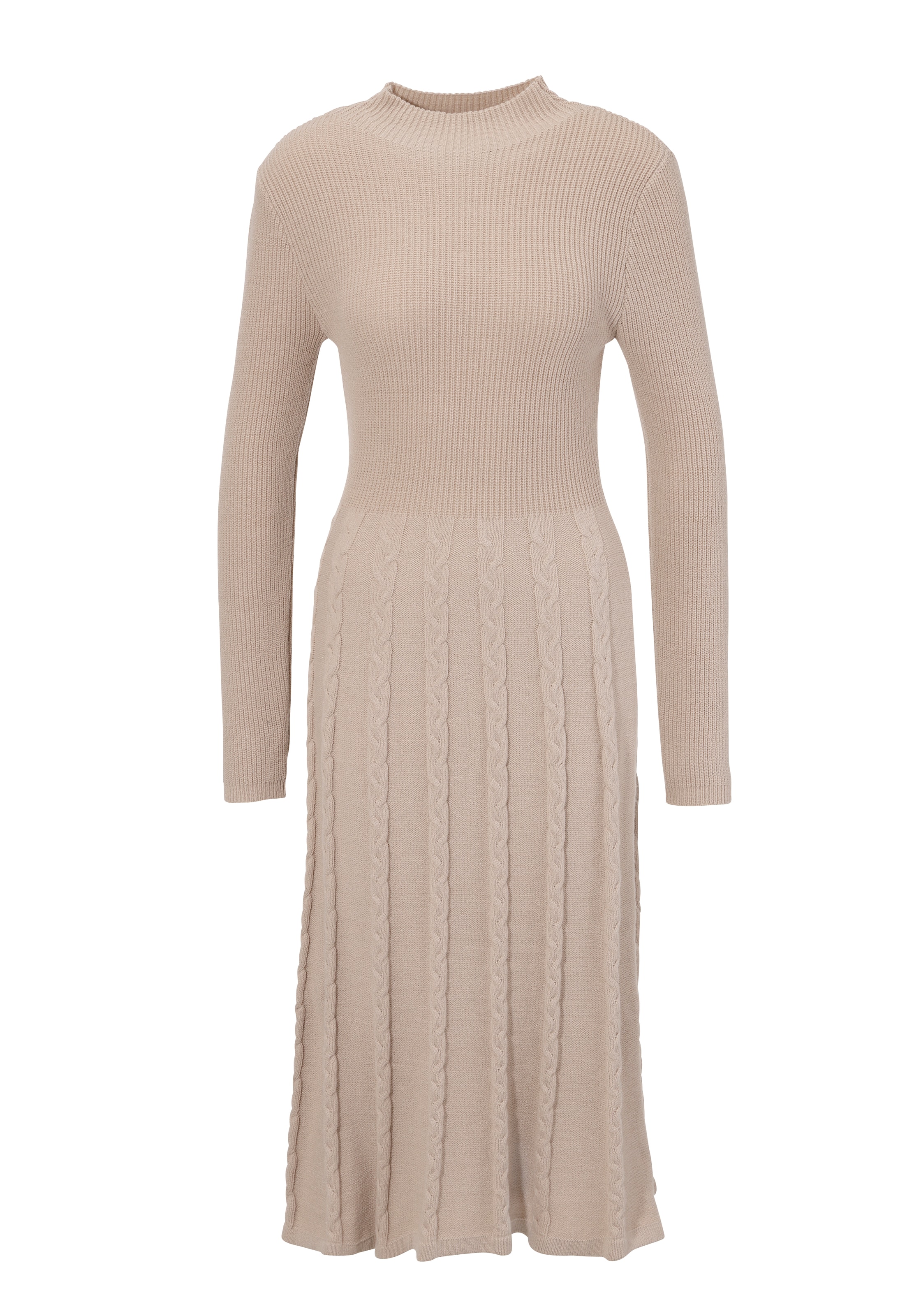 Aniston SELECTED Strickkleid in beige, Produktansicht