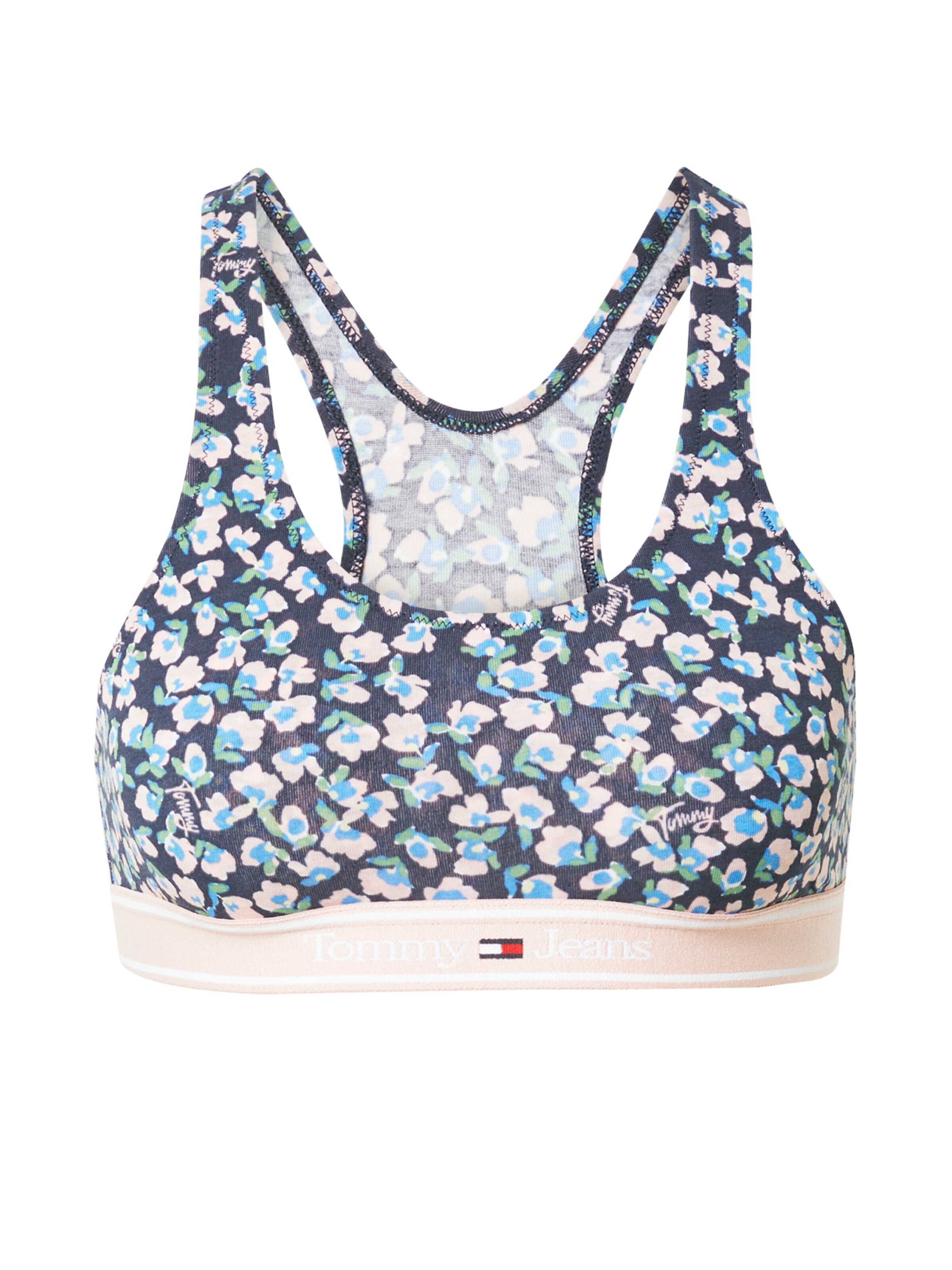 Tommy Jeans Bustier BH in Blauw: voorkant