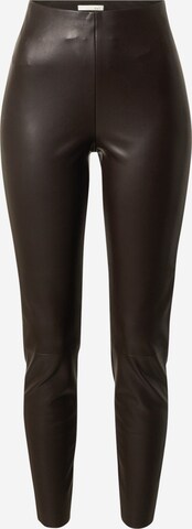 OUI Slimfit Leggings 'CHASEY' in Bruin: voorkant