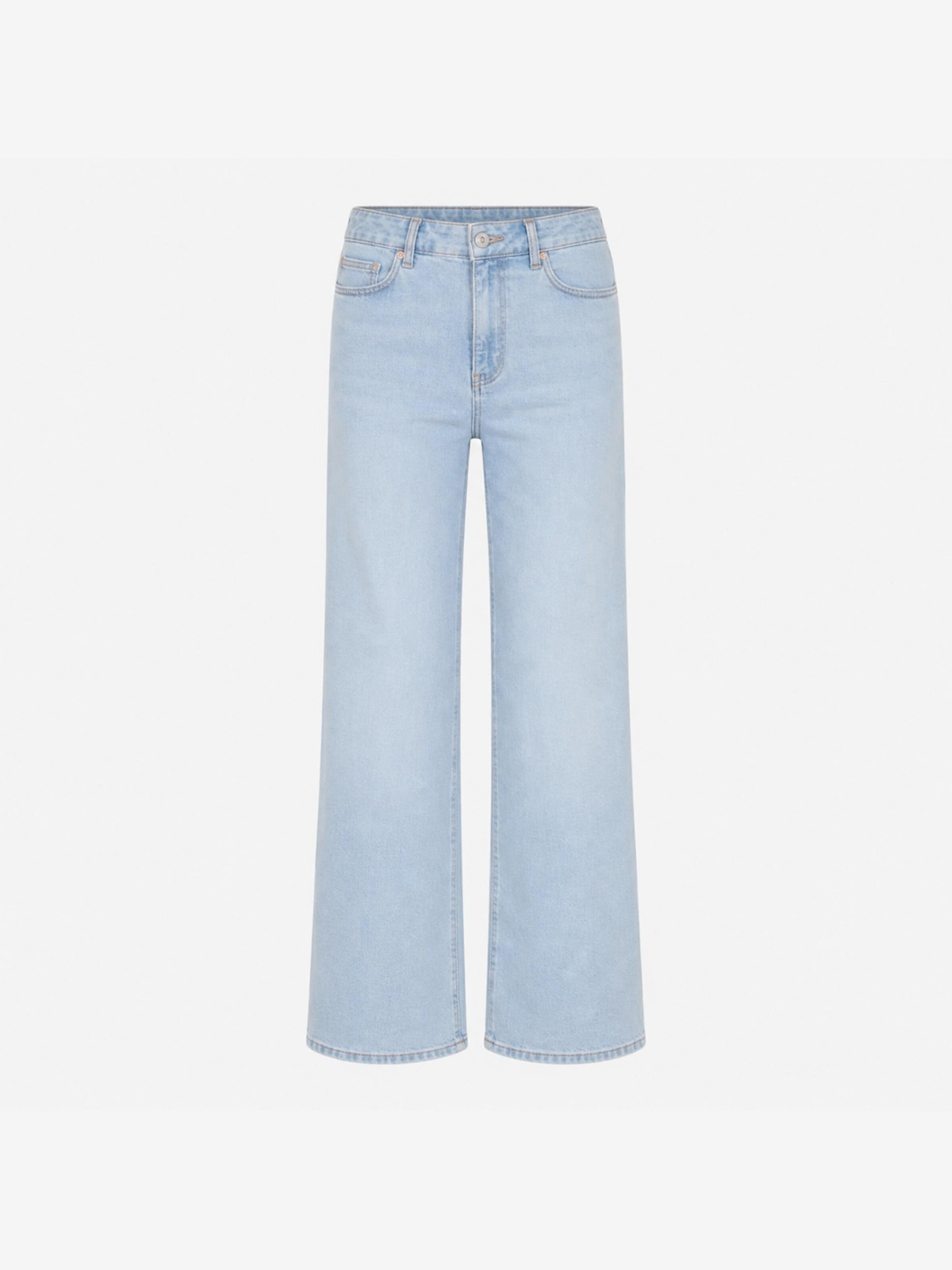 Wide leg Jeans 'UNICORN Women's Light Blue Wide Leg Jeans with Heart Detail Back Pockets xs s m l xl' di UNICORN in blu: frontale