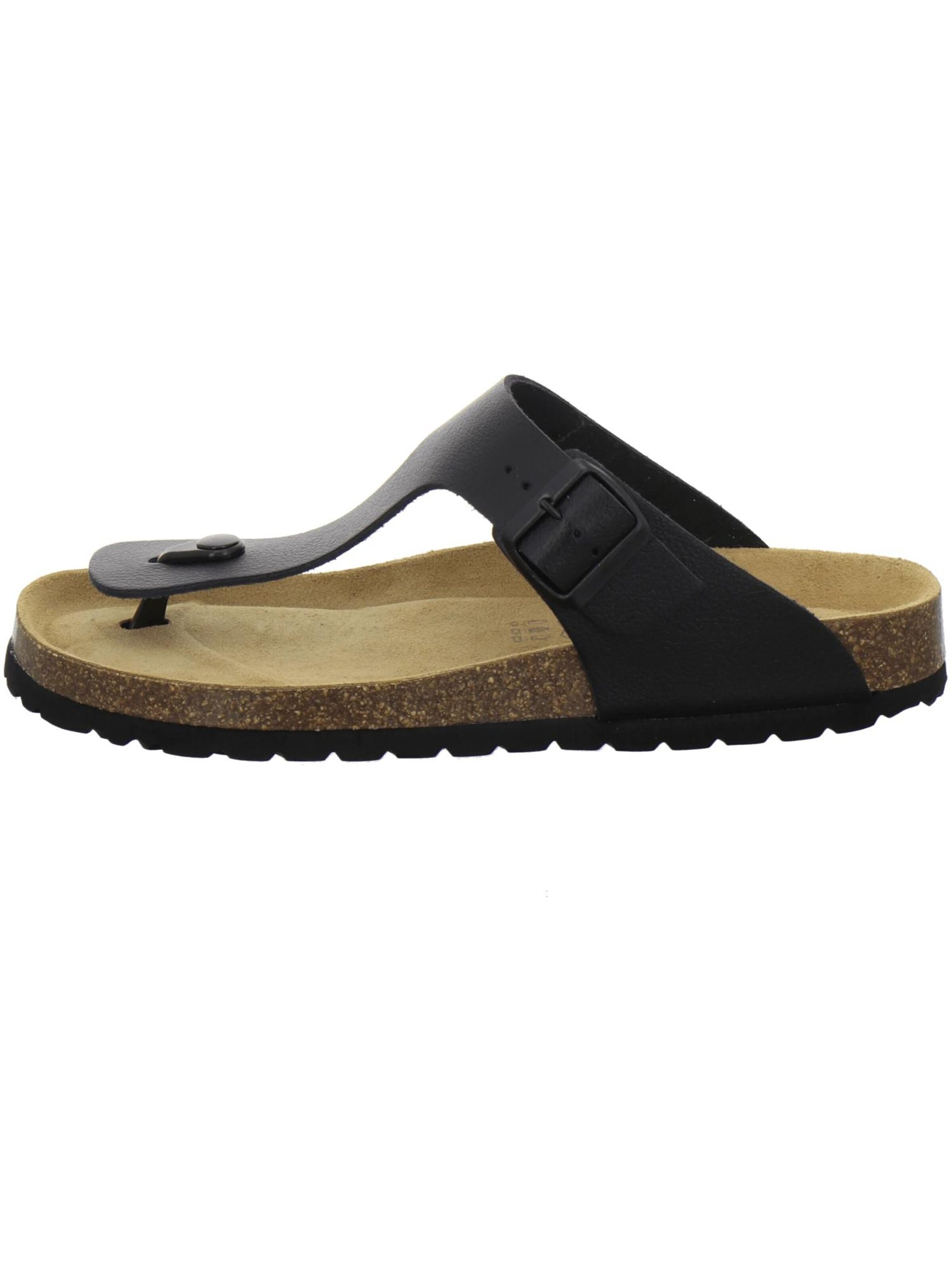 Sandales 'Zehensteg Sandalen Herren schwarz Leder' AFS-Schuhe en noir