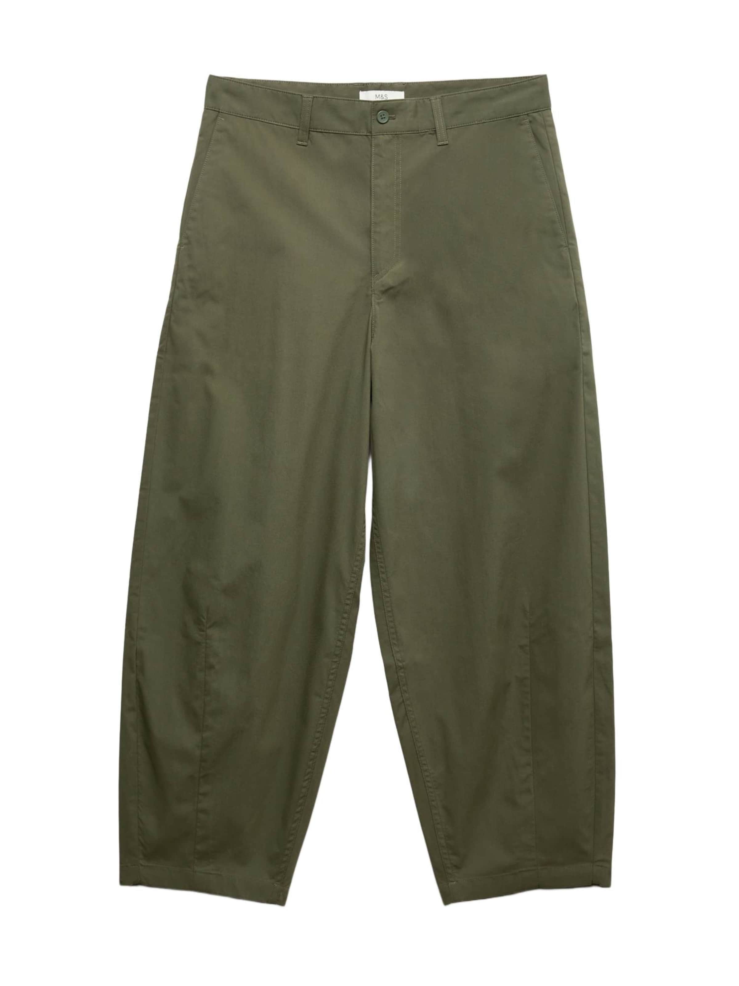 Loosefit Pantaloni di Marks & Spencer in verde: frontale