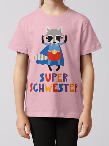 T-Shirt 'Superschwester' watabout.kids en rose : devant