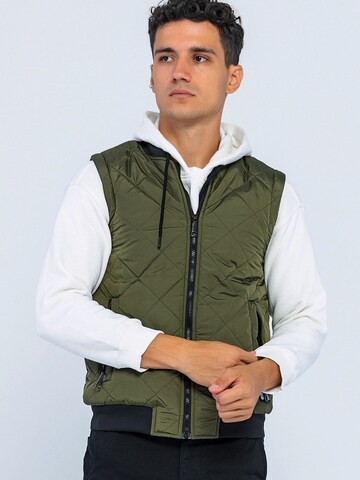 Ron Tomson Bodywarmer in Groen: voorkant