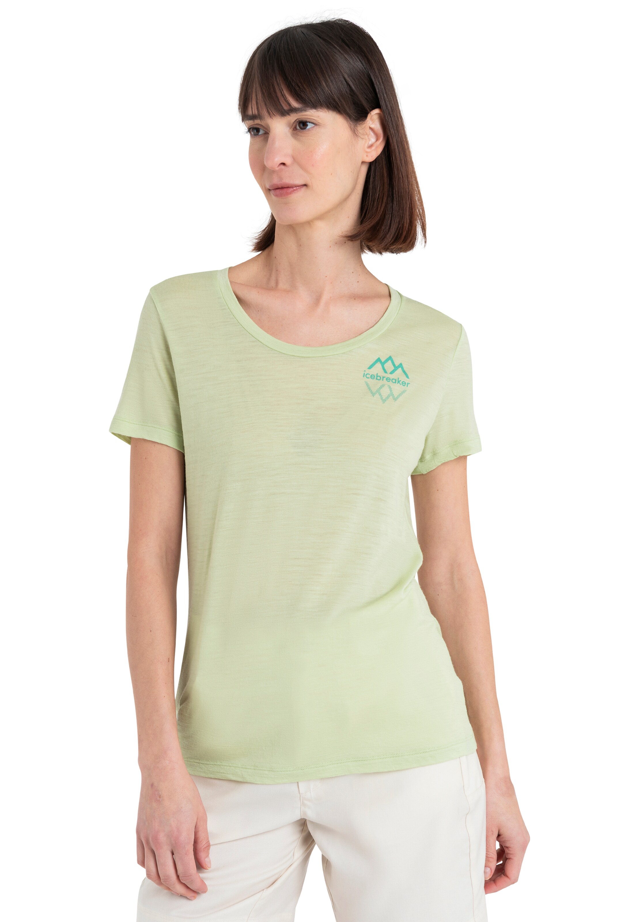 ICEBREAKERTehnička sportska majica 'Tech Lite III' - zelena boja: prednji dio