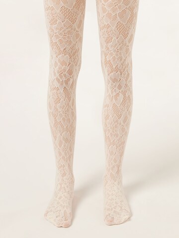CALZEDONIA Tights in White: front
