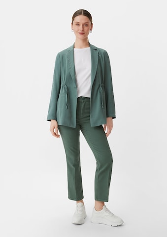 comma casual identity Flared Pleated Pants in Green