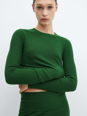 MANGO Pullover 'PRINCHES' in Grün