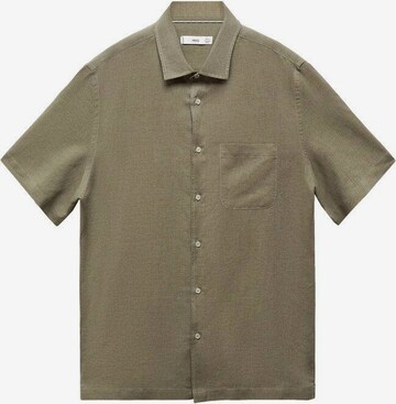 MANGO MAN Regular fit Button Up Shirt 'ants' in Green: front