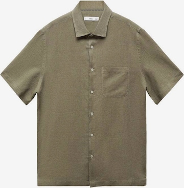 MANGO MAN Button Up Shirt 'ants' in Green: front