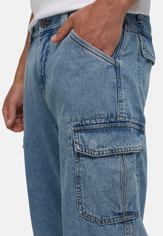 INDICODE JEANS Regular Cargo Jeans 'Nicolas' in Blue
