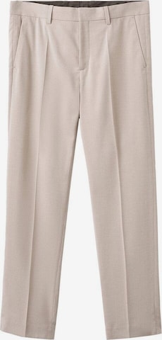 MANGO MAN Pleat-Front Pants 'Savoir' in Beige: front