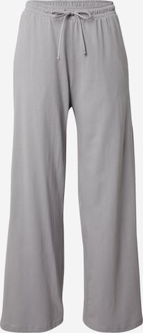 WEEKDAYWide Leg/ Široke nogavice Hlače 'Davina' - siva boja: prednji dio