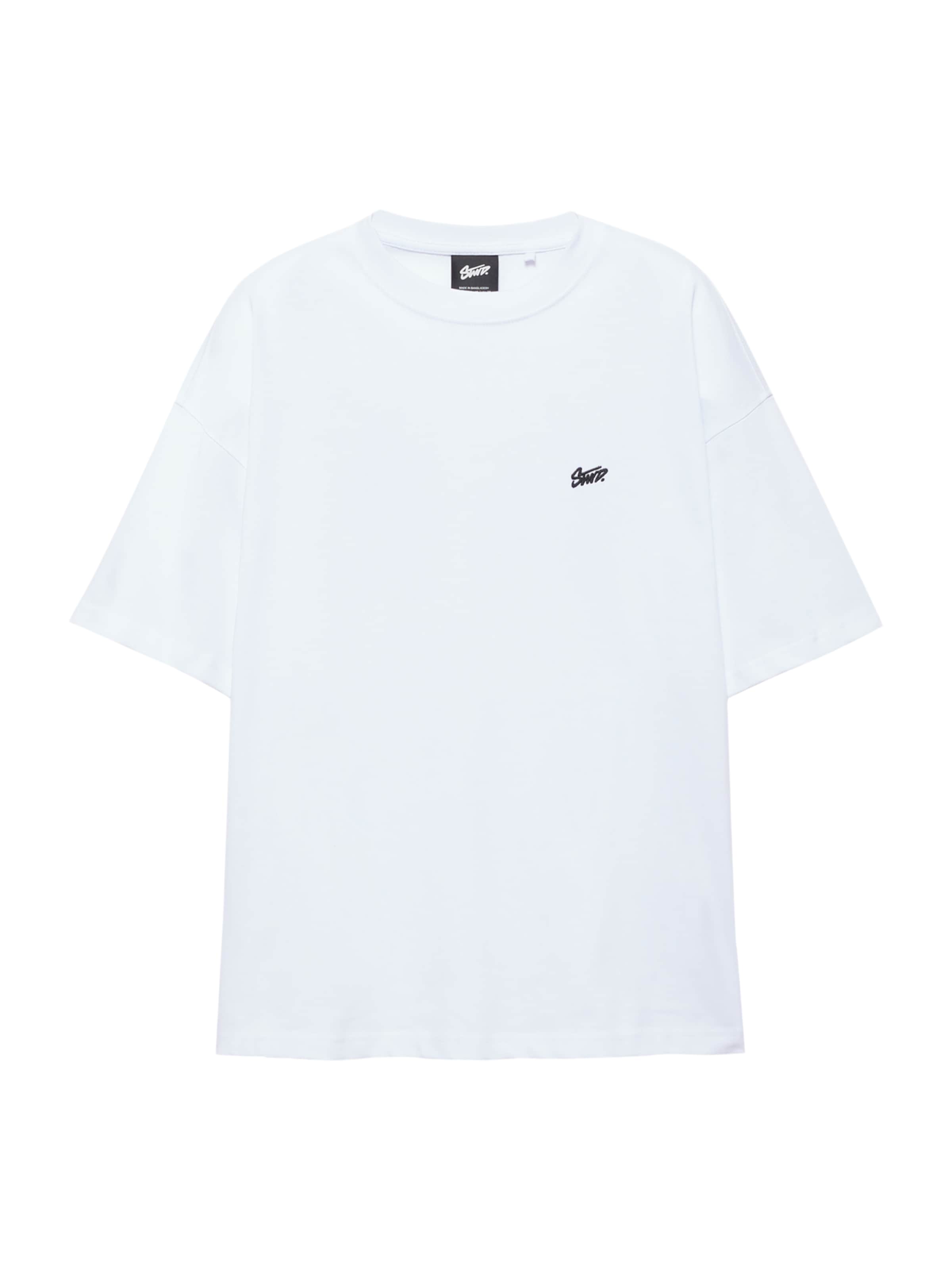 Pull&Bear Póló 'STWD' - fehér: elől